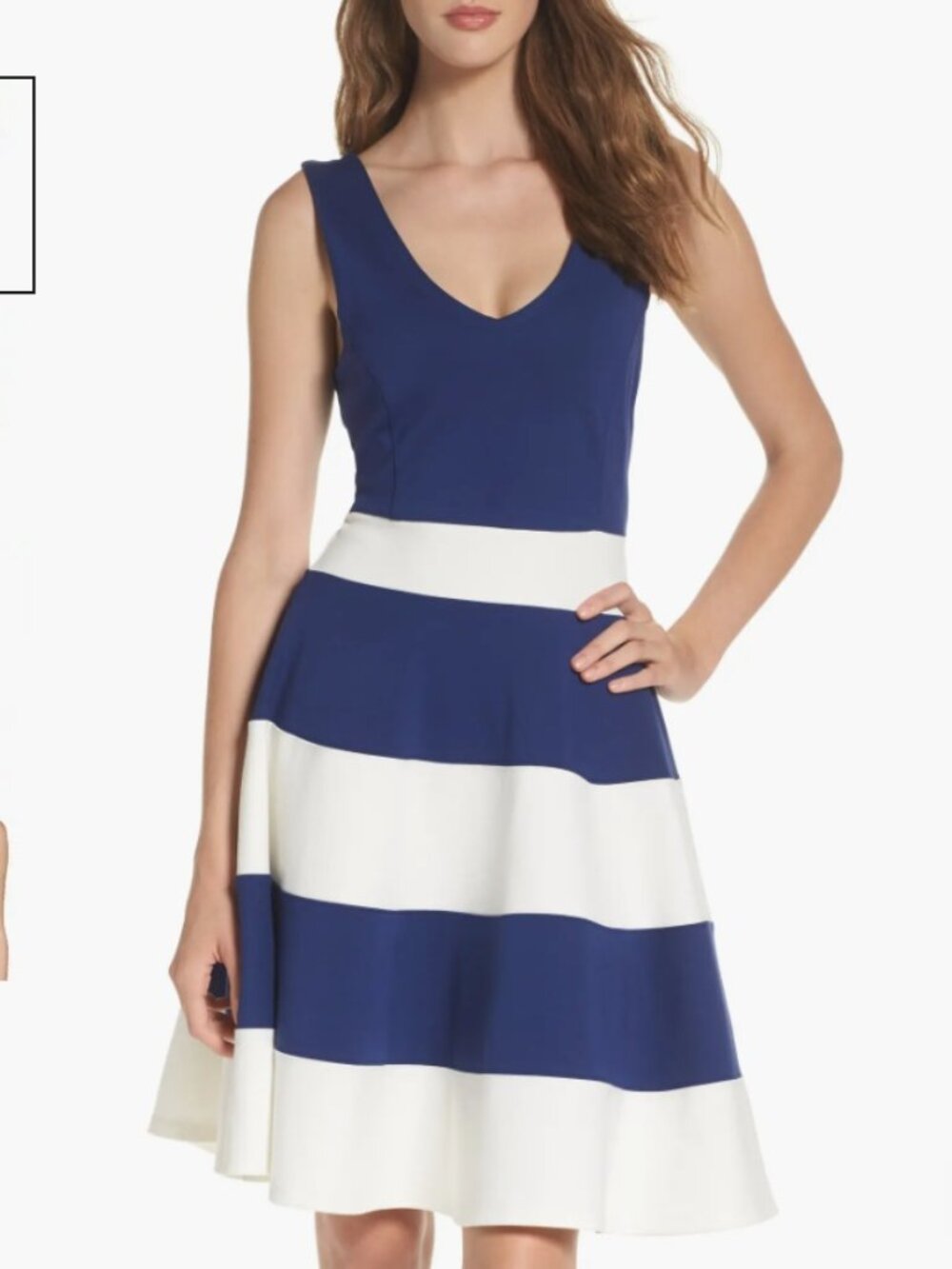 Joice Sleeveless Fit & Flare Dress Felicity & Coco Striped Dress Size L